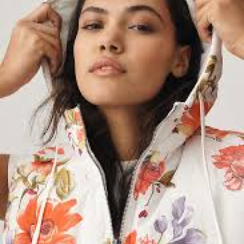 Floral Hooded Vest